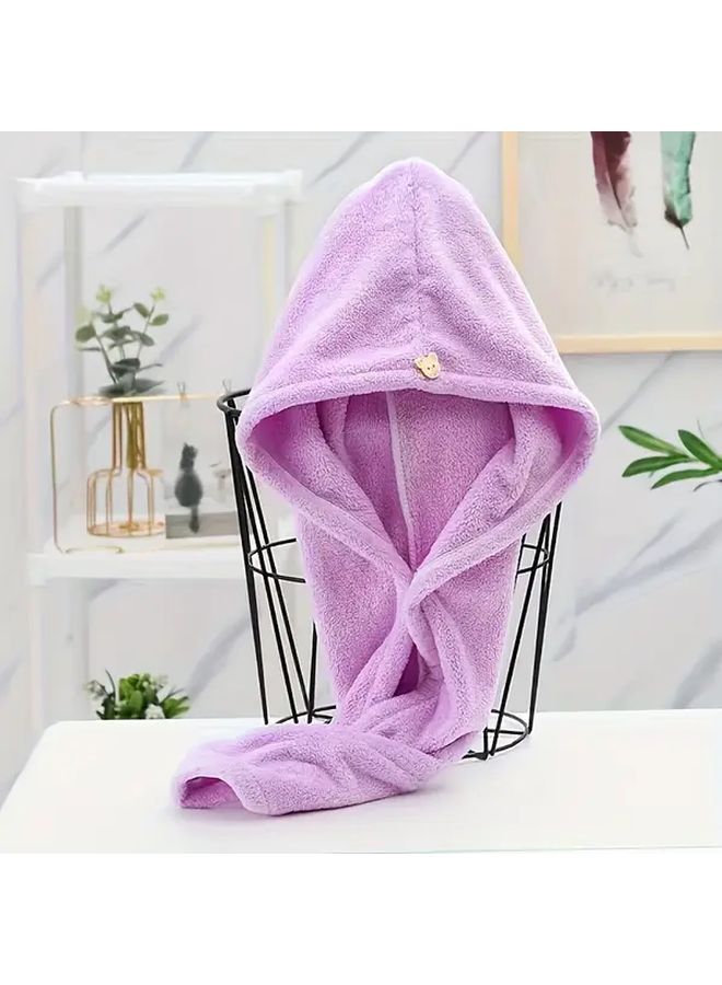 Apricot Quick Dry Hair Towel Turban Ultra Fine Fiber For Long Hair Adults Kids - Image 2